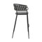 Armen Living Vigona Bar Stool in Black Metal with Gray Fabric and Faux Leather 840254335554 - alternate 10
